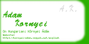 adam kornyei business card